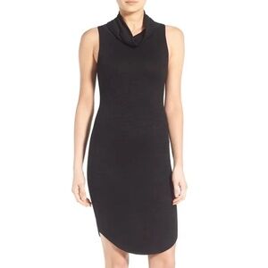LEITH Black Sleeveless Cowl Neck Dress